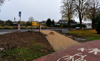 Postępują prace na al. Niepodległości w Pile 