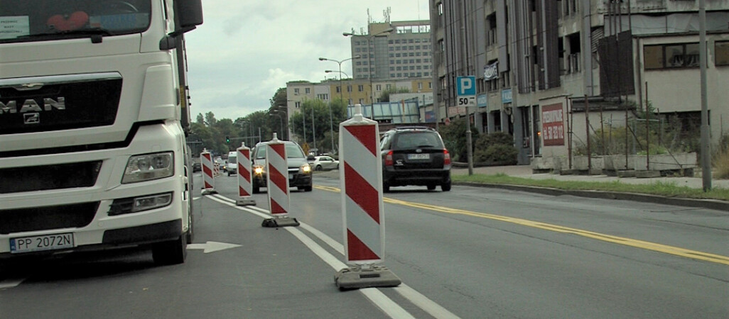 Utrudnienia na al. Wojska Polskiego w Pile. Trwa remont 