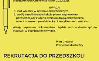 Rusza nabór do pilskich przedszkoli. Wnioski można składać tylko elektronicznie