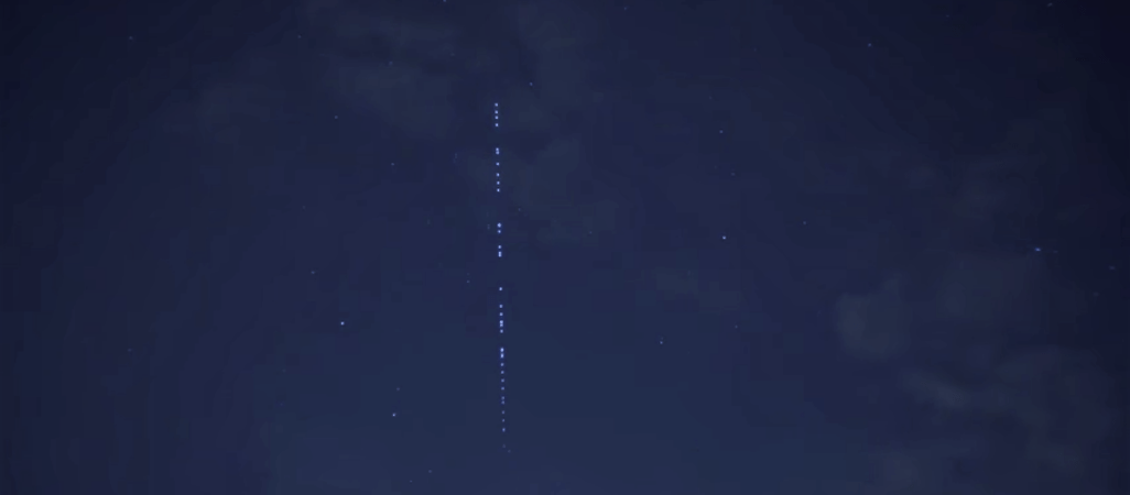 Przelot kosmicznego pociągu na polskim niebie 