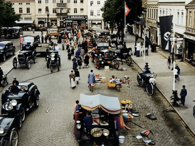 Nowy Rynek na pocztówce z Schneidemühl  - grafika
