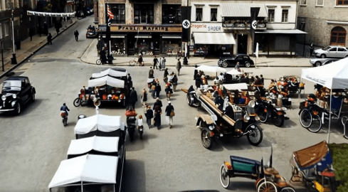 Ożywiona przedwojenna Piła z pocztówki - VIDEO  - grafika