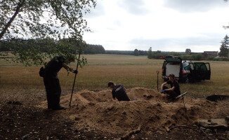 Ekshumowano zastrzelonego przez żołnierzy radzieckich mężczyznę 