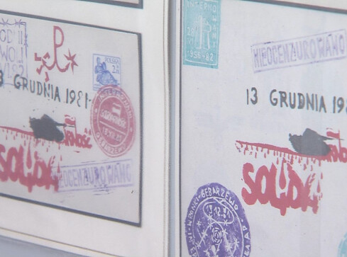 Wystawa znaczków poczty podziemnej w Pile  - grafika