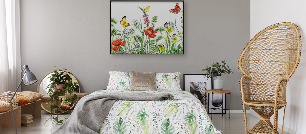 Plakat z motylami – skrzydlate owady w różnych stylizacjach