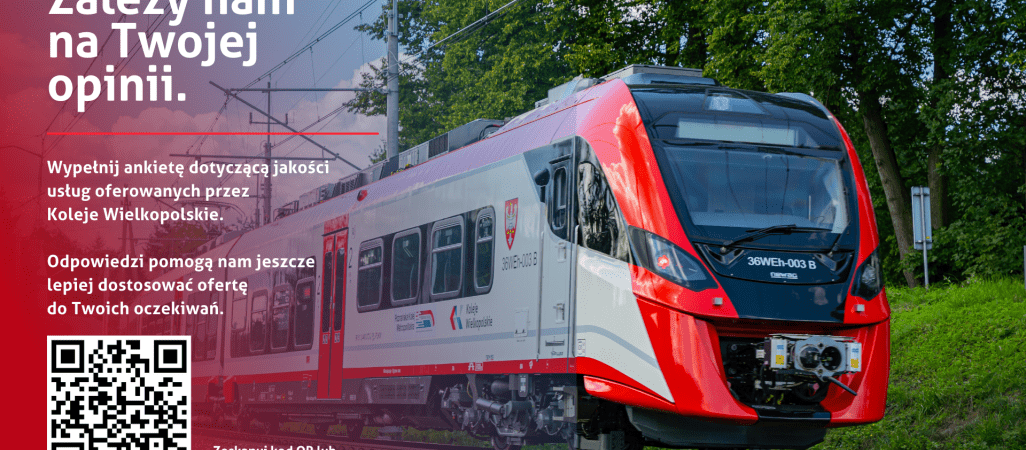 Co nam się podoba, a co poprawić lub zmienić? Koleje Wielkopolskie proszą o opinię