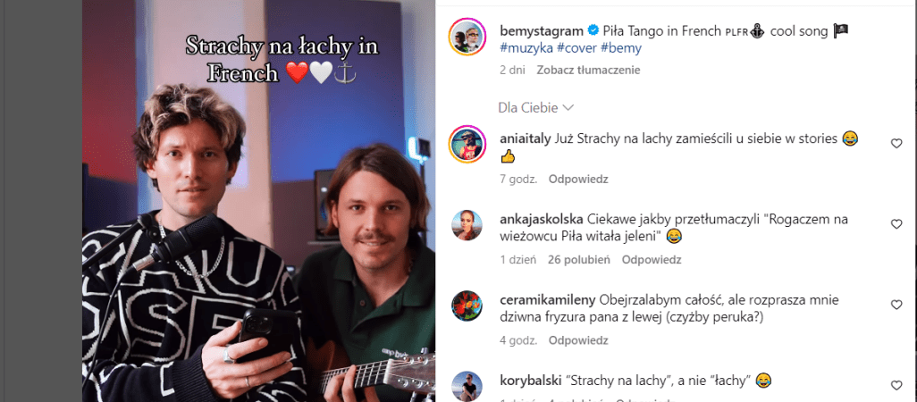 Piła Tango akustycznie i po francusku - VIDEO 