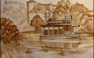 Obrazy namalowane... kawą. Można je obejrzeć w Pile