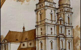 Obrazy namalowane... kawą. Można je obejrzeć w Pile