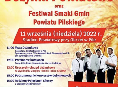 Dzisiaj Dożynki Powiatowe na stadionie przy Okrzei - grafika
