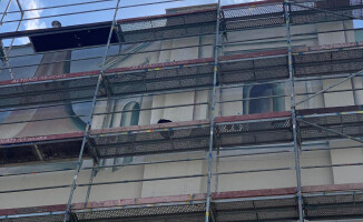 Powstaje mural z historycznymi pilskimi budynkami