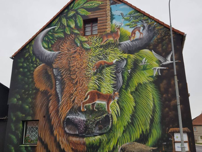 Mural w Mirosławcu robi furorę - grafika