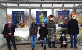 "Epidemiczny przystanek artystyczny" w Pile 