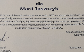 Maria Jaszczyk wyróżniona w konkursie im. Sendlerowej 