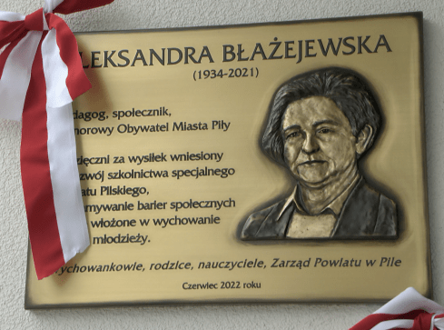 Aleksandra Błażejewska ma swoją tablicę w Pile  - grafika