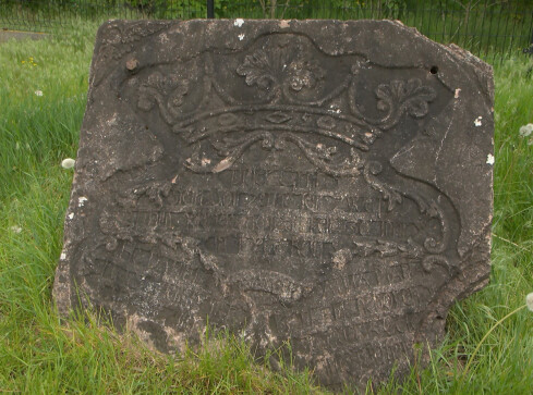 Płyta nagrobna burmistrza z XVIII wieku  - grafika