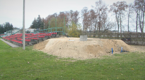Remont na stadionie w Margoninie  - grafika