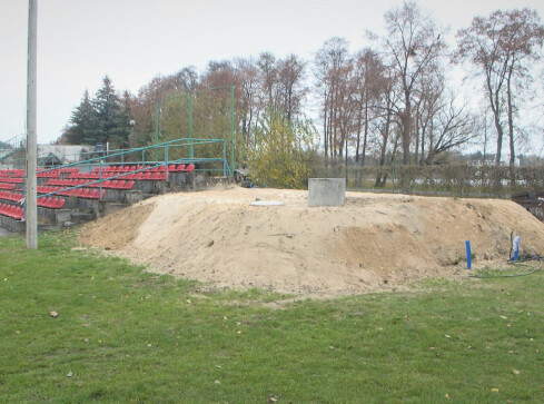 Remont na stadionie w Margoninie  - grafika