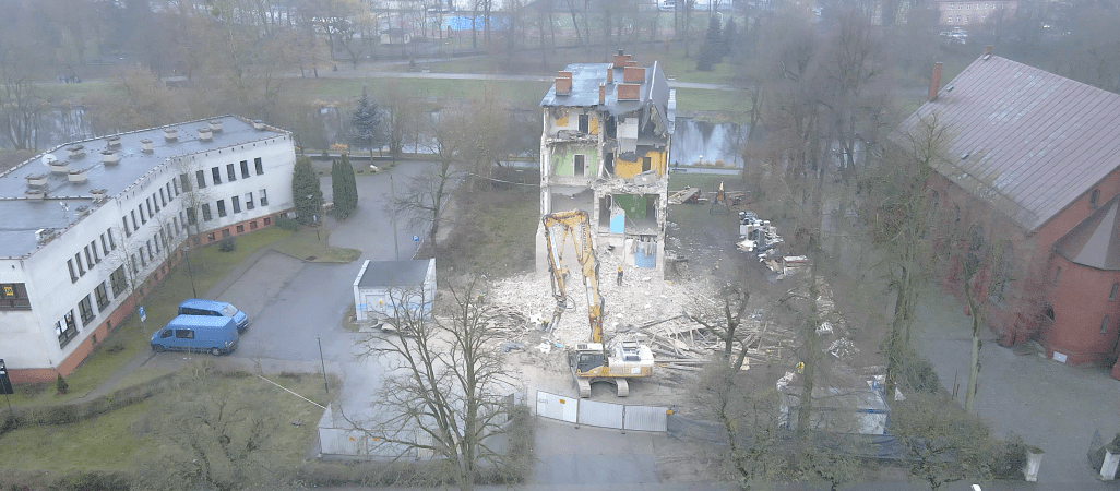 Rozbiórka kamienicy przy Browarnej