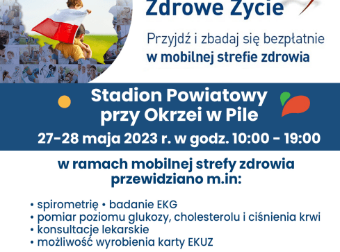 Mobilna strefa zdrowia na stadionie powiatowym - grafika