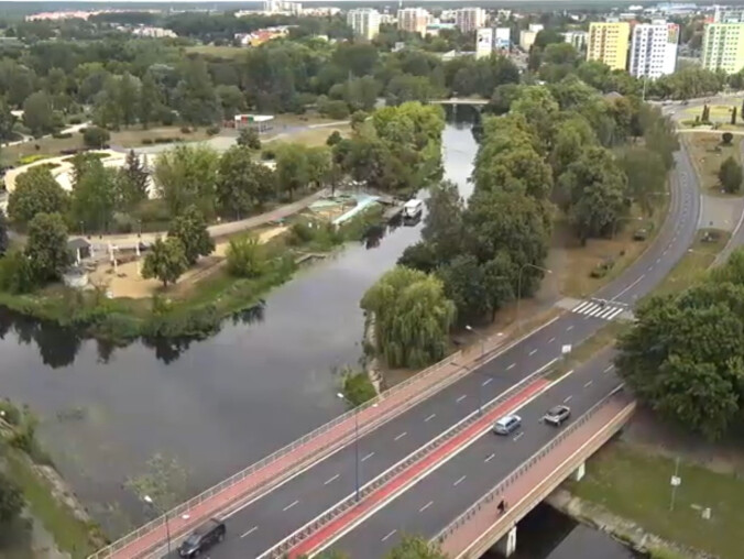 Miasto zamyka park, Wyspę, Płotki i Piachy  - grafika