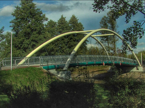 Mostek Nie-Zgody na pilskiej Wyspie  - grafika