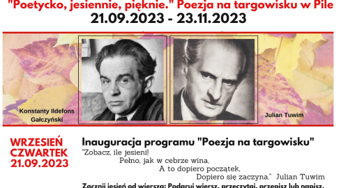 „Poetycko, jesiennie, pięknie” – poezja na targowisku w Pile - grafika