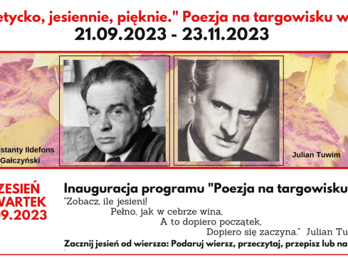 „Poetycko, jesiennie, pięknie” – poezja na targowisku w Pile - grafika