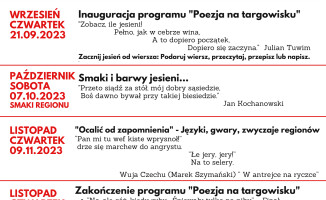 „Poetycko, jesiennie, pięknie” – poezja na targowisku w Pile