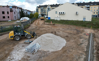 Trwają prace budowlane na Rynku Koszyckim w Pile 