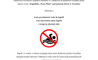 Zakaz kąpieli w trzcianeckim jeziorze
