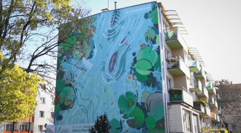 Ekologiczny mural w Wałczu - grafika