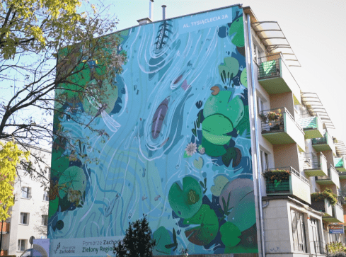 Ekologiczny mural w Wałczu - grafika