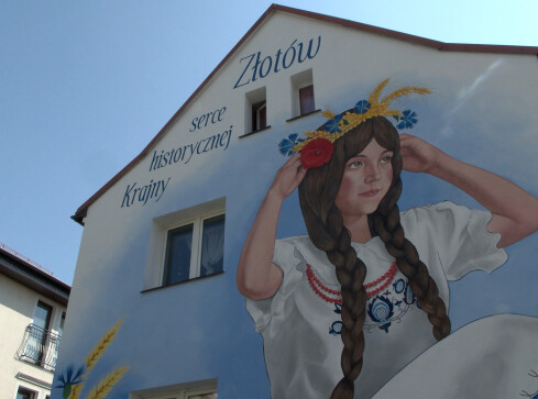 Kolejny mural w Złotowie - grafika