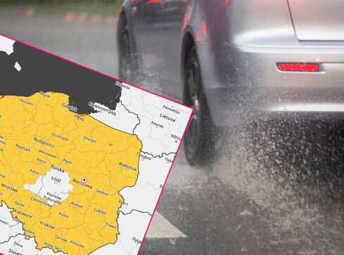 IMGW ostrzega: idą burze  - grafika