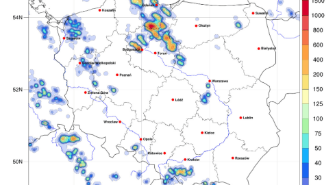 Możliwe burze z gradem! IMGW ostrzega  - grafika