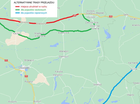 Szykuje się protest rolników. Jutro utrudnienia na DK10 i 11 - grafika