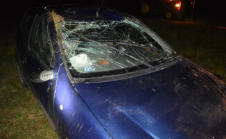 Pijany kierowca spowodował wypadek. Ranny nastoletni pasażer trafił do szpitala