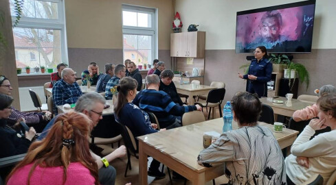 Spotkanie z niepełnosprawnymi nt. bezpieczeństwa - grafika