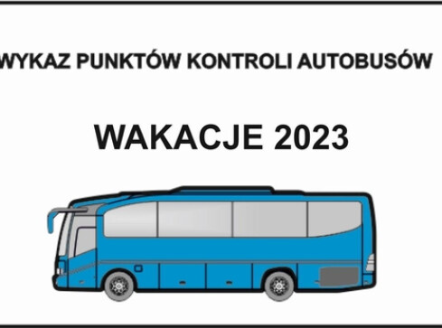 Wakacje 2023 – punkty kontroli autobusów - grafika