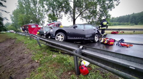 Wypadek na DK 11 w okolicy Krępska. Droga jest zablokowana - grafika