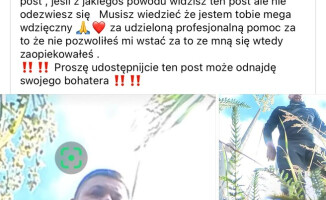 "Dla Pana Marcina. Bohatera, który uratował mojego tatę"
