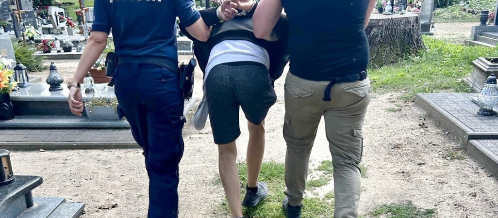 16-latek ukradł niemal półtora tysiąca. Zatrzymano go na cmentarzu 