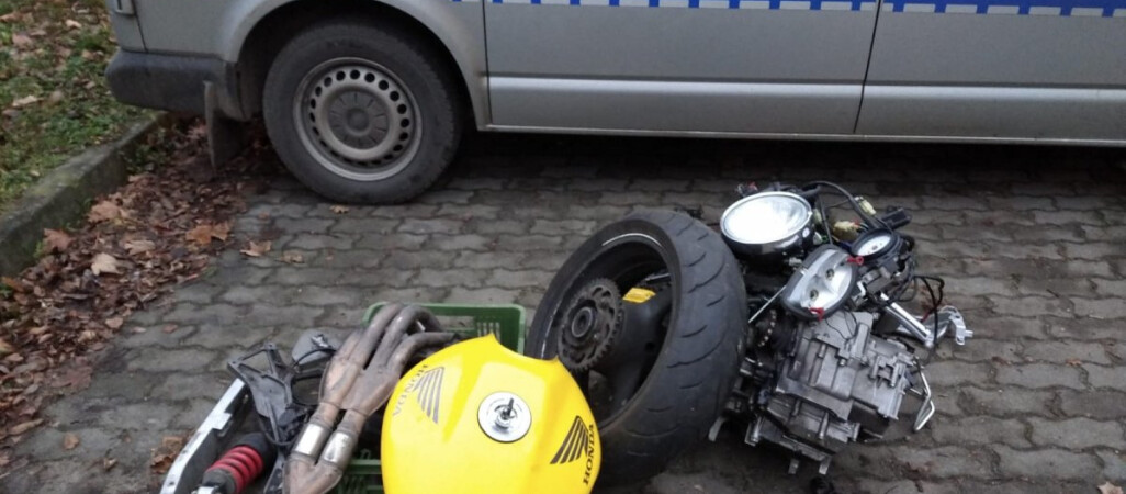 Posiadał marihuanę i części skradzionego motocykla