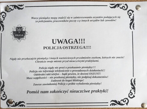Policyjne ogłoszenia... jak nekrologi  - grafika