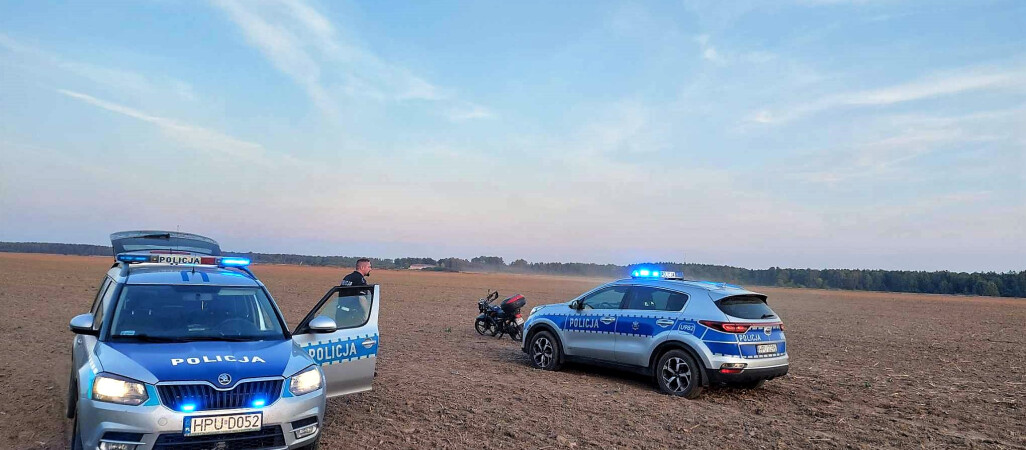 Policyjny pościg za pijanym motocyklistą