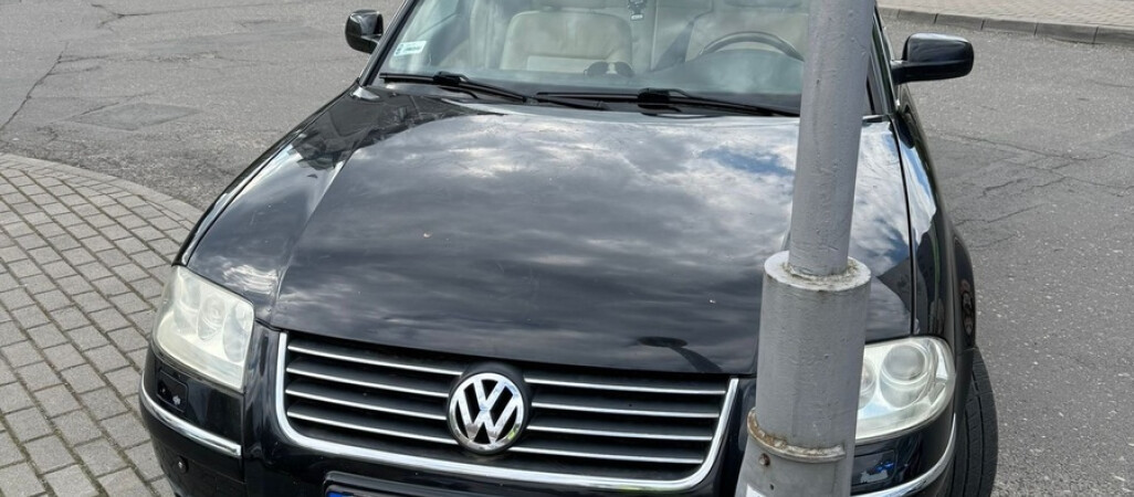 Miał 3 promile... zaparkował na lampie