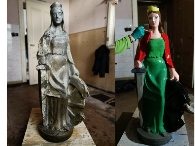 Odnowiona figura budzi kontrowersje - grafika