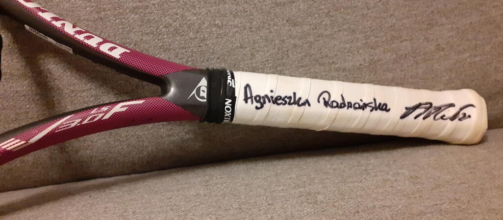 Rakieta Radwańskiej na licytacji dla Nikodema Nitka