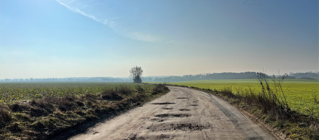 Droga Leżenica - Nowy Dwór do remontu